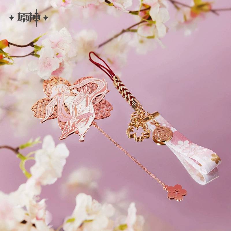 Genshin Impact Yae Miko Theme Series Metal Bookmark Keychain - Image 3