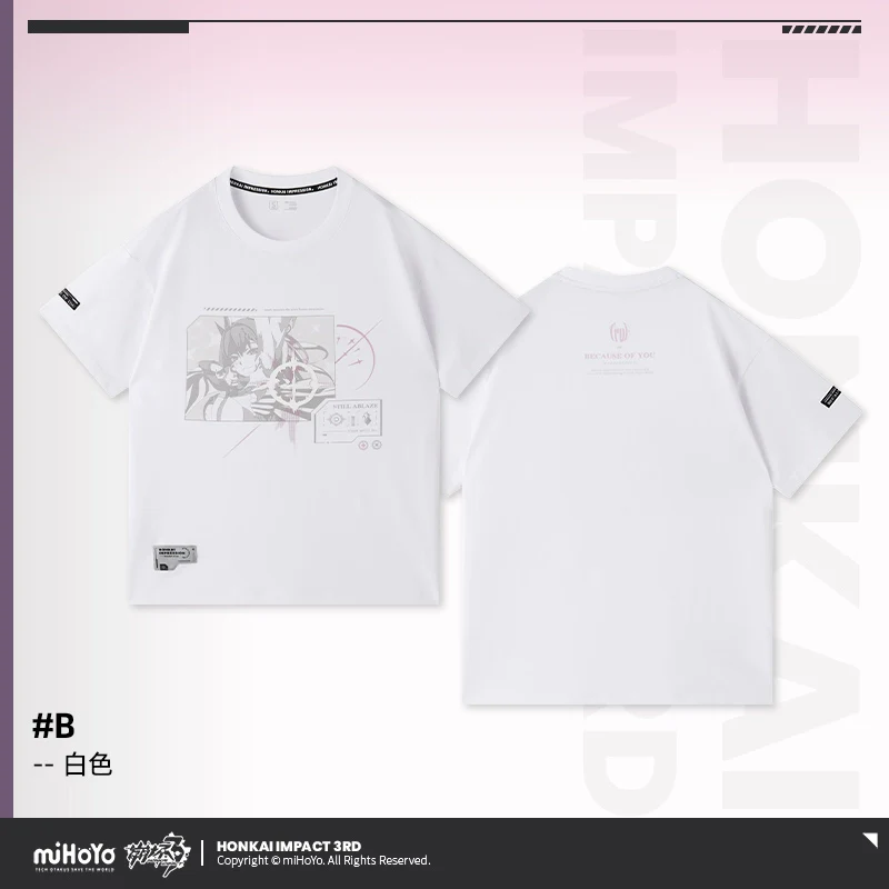 Honkai Impact 3rd Elysia Because of You Theme T-Shirt - Image 15
