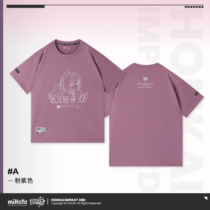 Honkai Impact 3rd Elysia Because of You Theme T-Shirt - Image 23