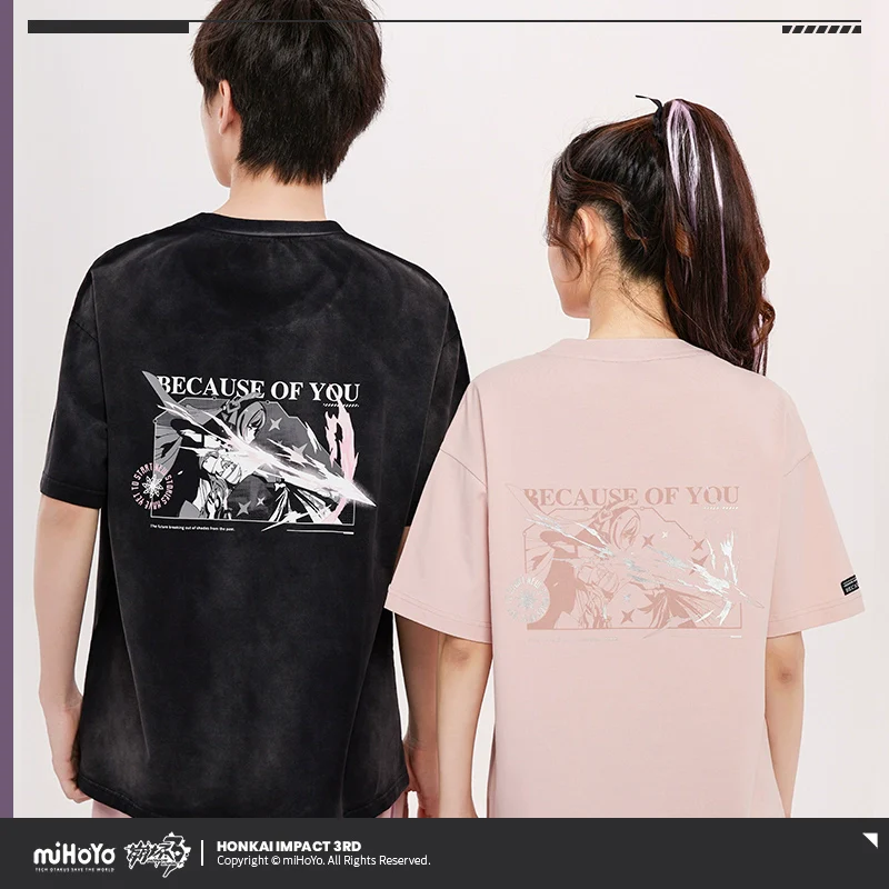 Honkai Impact 3rd Elysia Because of You Theme T-Shirt - Image 3