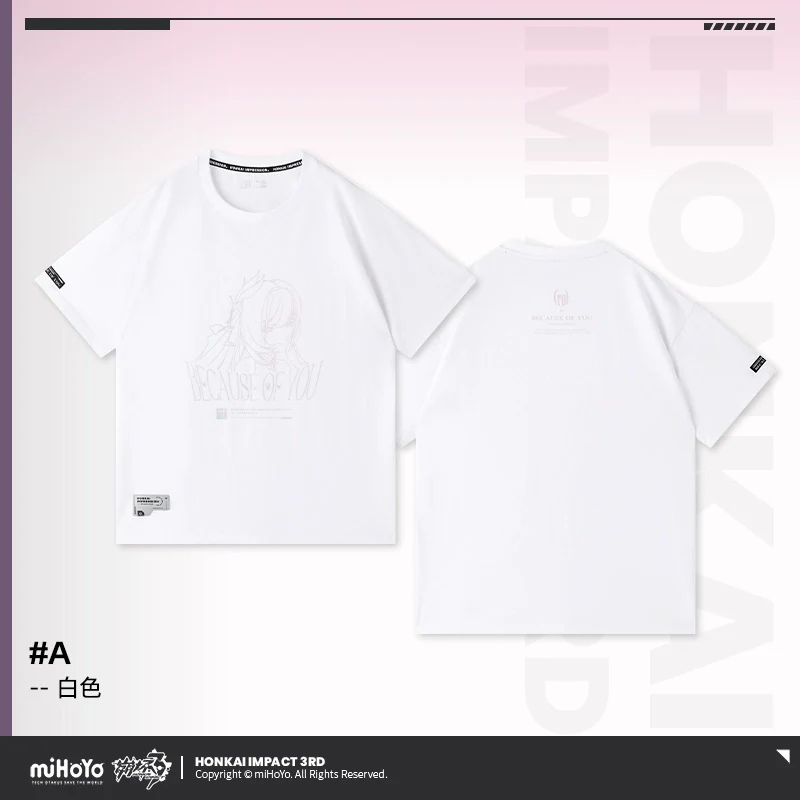 Honkai Impact 3rd Elysia Because of You Theme T-Shirt - Image 30