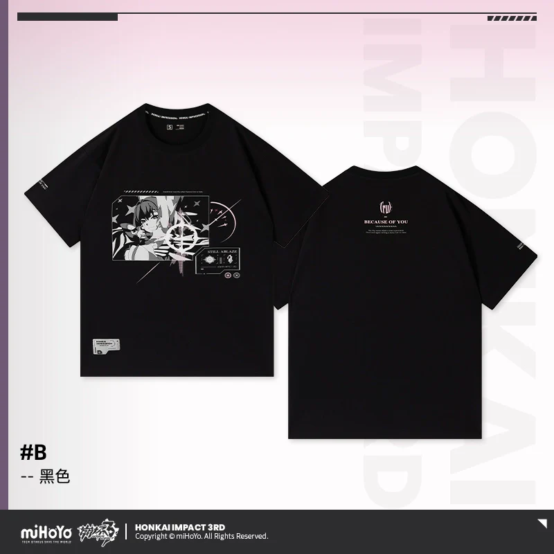 Honkai Impact 3rd Elysia Because of You Theme T-Shirt - Image 34