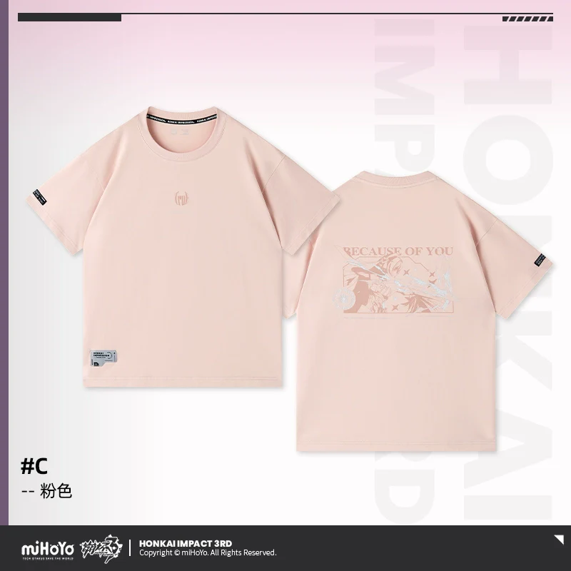 Honkai Impact 3rd Elysia Because of You Theme T-Shirt - Image 44