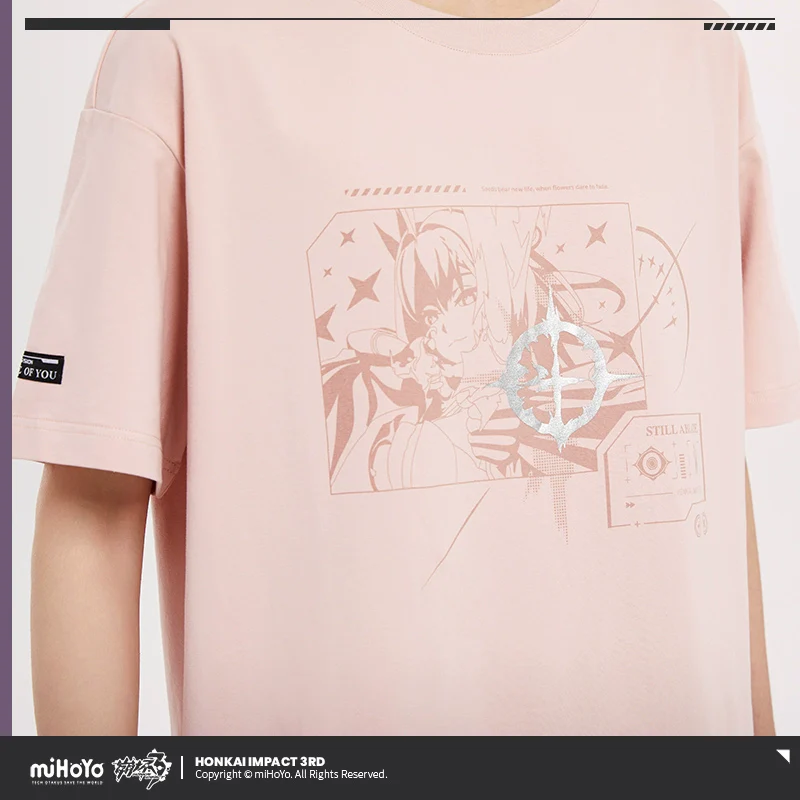 Honkai Impact 3rd Elysia Because of You Theme T-Shirt - Image 5